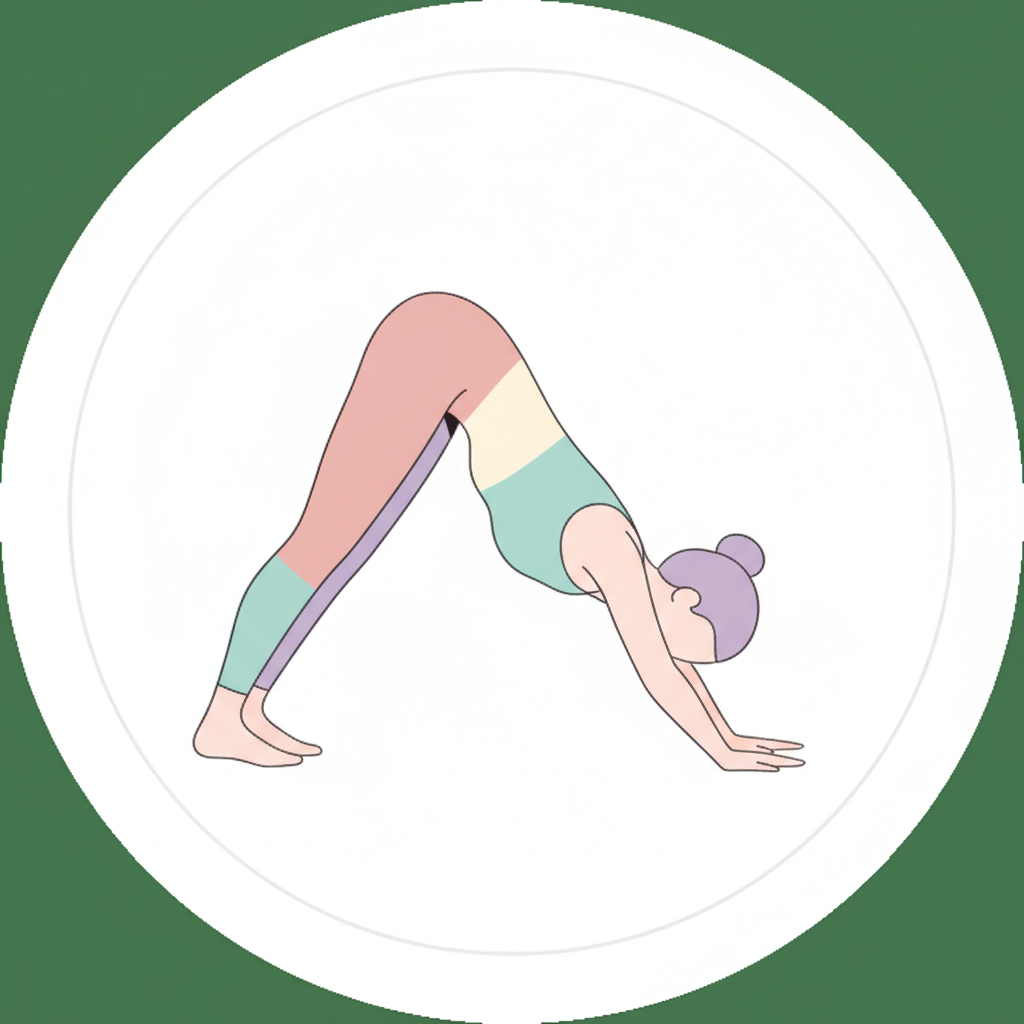 Illustration yoga chien tête en bas
